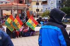 Manifestación en Tiquina