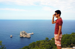 Vista desde los acantilados de Ibiza