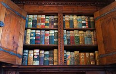 Libros antiguos en el Palacio Real del Castillo de Praga