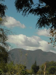Los cerros desde el camping en Salta