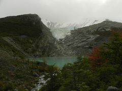 El Glaciar y la Laguna Huemul