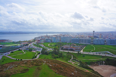 Vista de La Coruña desde la Torre de Hércules