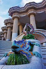El Dragón de la Escalinata, Parque Güell en Barcelona