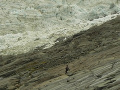Martin intentando llegar al glaciar