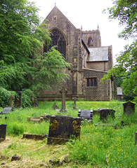 La iglesia St Bartholomew's y su pequeño cementerio