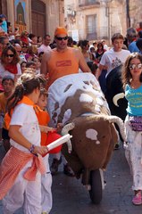 Encierro de toros infantil, Sepúlveda, España