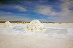Montículo de sal en Uyuni