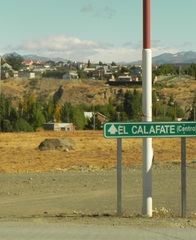 Llegando a la localidad de El Calafate