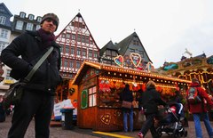 Mercado navideño en la Plaza Römer, Frankfurt
