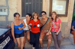 Con Henar y su familia, pueblo de Consuegra, España