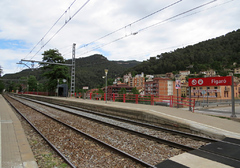 Estacion de tren en Figaró, Barcelona