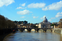 El Vaticano desde en Puente de Sant'Angelo