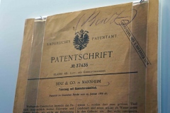 Patente del auto de motor, Museo Mercedes-Benz, Stuttgart