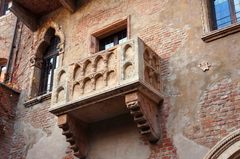 Balcón en la casa de Julieta en Verona
