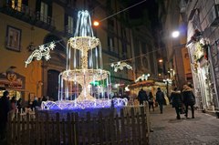 Calles de Nápoles en diciembre