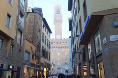 Palacio Vecchio desde las calles de Florencia
