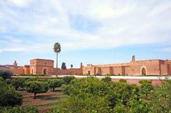 Jardines centrales del Palacio El Badi, Marrakech