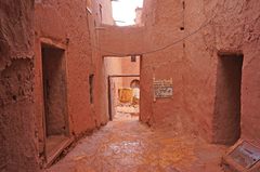 Calles del Ksar de Ait Ben Haddou, Marruecos