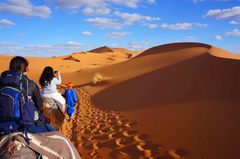 Dunas del Sahara en Merzouga, Marruecos