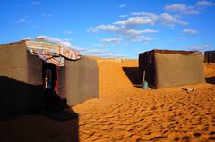 Campamento en el Sahara, Marruecos
