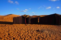 Campamento en el Sahara, Marruecos