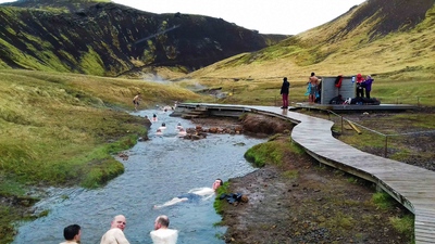 Aguas termales de Reykjadalur, Islandia